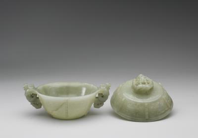 图片[3]-Jade round incense burner with animal-mask pattern, Qing dynasty (1644-1911)-China Archive